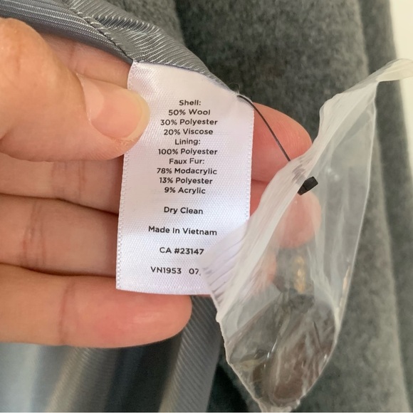 FINAL DROP Talbots Woman Midi Wool Blend Gray Dress Coat Plus Size Warm Coat 16W - Picture 4 of 6